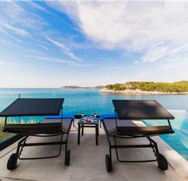 Luxury 7 Bedroom Dubrovnik Beachfront Villa with Infinity Pool, Sleeps 14